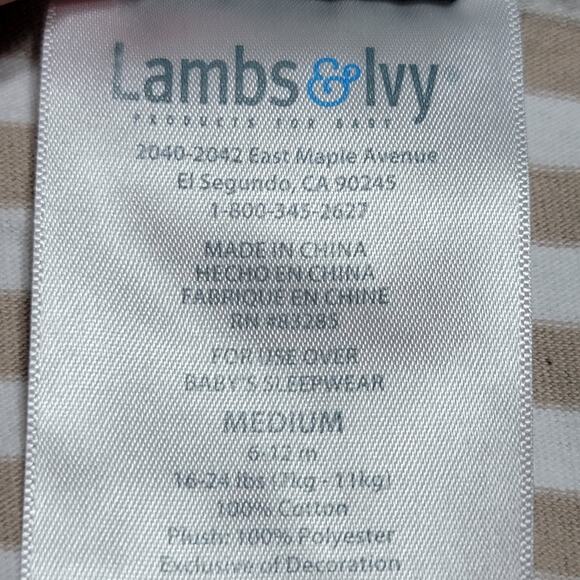 Lambs & Ivy Star Wars Tan & White Stripe Grogu Nao Sack - Medium (6-12M) - Picture 7 of 7